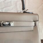 Grey Swift Knockoff Hermes Retourne Kelly 25cm Luxe Tote - Image 8