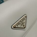White Prada Arque Shoulder Bag with Flap Replica - Image 9