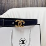 CHANEL Pre-Owned 1990s CC Turn-lock denim belt - Image 2