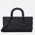 Dior Lady D-Joy Medium Bag Replica in Black Ultramatte Calfskin