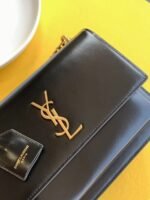 Knockoff Saint Laurent Sunset Medium Chain Bag Black Calfskin - Image 9