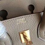 Fake Hermes AAAAA Grey 25cm Birkin Purse - Image 7