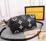 Louis Vuitton Bicolor Monogram Empreinte Leather Speedy Bandouliere 25 Handbag In Black And Lilac - Image 4