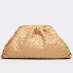 Fake Bottega Veneta Large Pouch Clutch Bag Beige