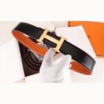 Top replica Hermes H belt buckle in orange color - Image 3