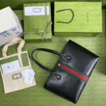 OPHIDIA Medium Tote bag in Black leather - Image 8