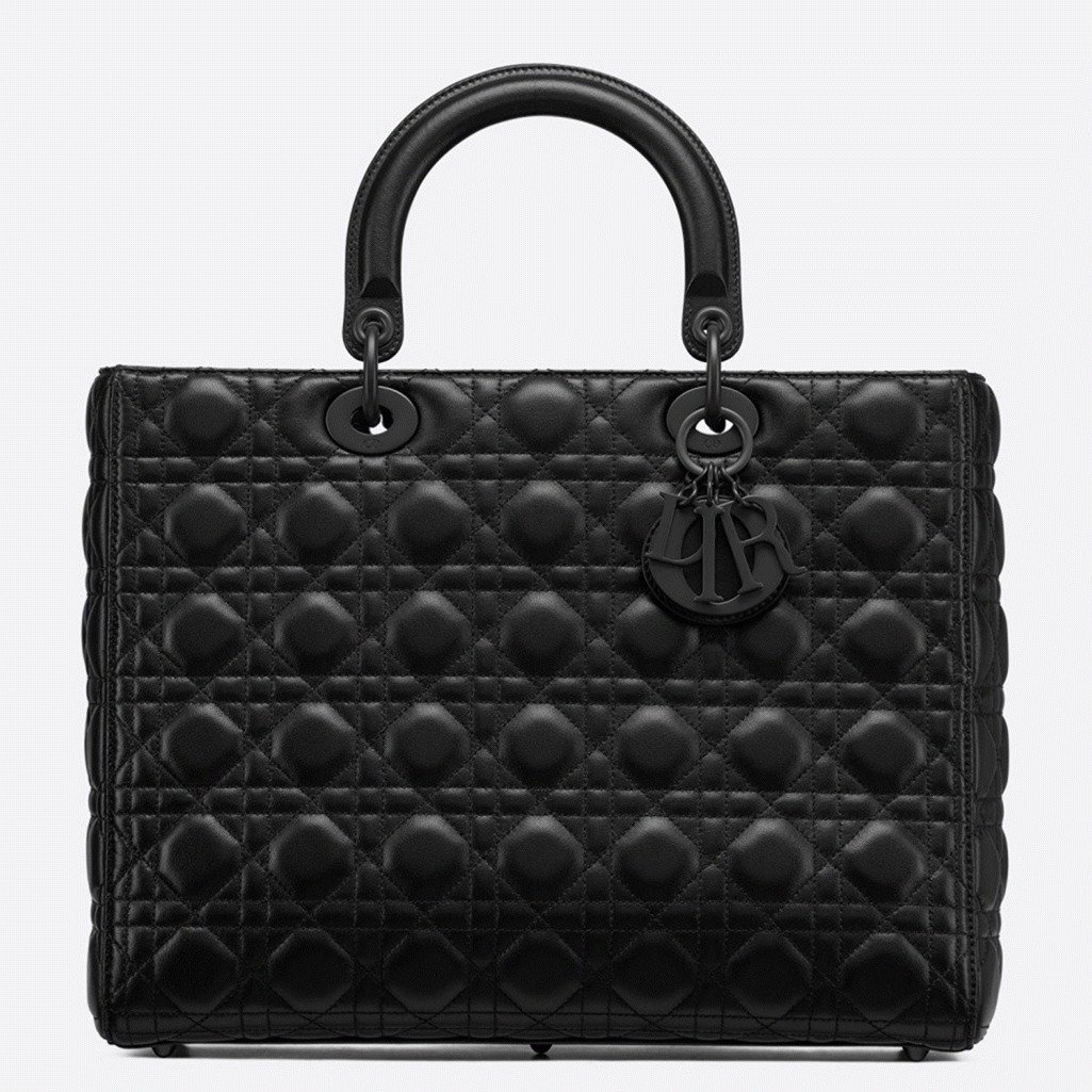 09D5E500-75C7-28F2-EFA1-6639AE064D41.jpg Dior Lady Dior Large Bag Knockoff in Black - Image 1