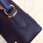 Sapphire Epsom Fake AAA Hermes Kelly 32cm Sellier Handbag - Image 8