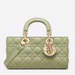 Dior Lady D-Joy Medium Bag Knockoff in Ethereal Green Cannage Lambskin