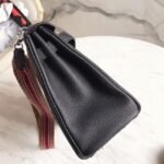 Black with Zigzag Handle Replica Luxury Hermes Kelly 28cm Stylish Purse - Image 6