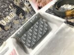Dior 30 Montaigne Box Bag Fake in Gray Dior Oblique Jacquard - Image 4