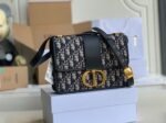 Dior 30 Montaigne Medium Bag Replica in Blue Dior Oblique Jacquard - Image 9