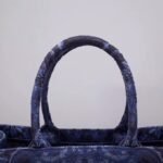 Dior Large Book Tote Bag Fake in Blue KaleiDiorscopic Embroidered Cotton - Image 6