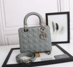 Dior Lady Dior Medium Bag Replica in Grey - Image 7