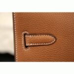 Brown Calf Leather Fake Hermes Kelly Depeche 38cm Briefcase - Image 3