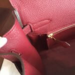 Bordeaux Clemence Replica Hermes Kelly 35cm Rich Color Bag - Image 8