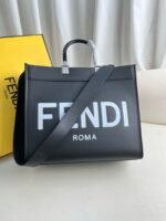 Top Quality Knockoff Fendi Sunshine Medium Tote Bag In Noir Calfskin - Image 9