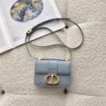 Dior 30 Montaigne Micro Bag Knockoff in Grey Box Calfskin - Image 10