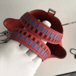 Red fake Hermes Picotin Lock 18cm handbag with braided handles - Image 4