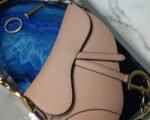 Dior Saddle Bag Fake in Blush Grained Calfskin - Image 11