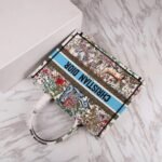 Dior Large Book Tote Bag Knockoff in Latte D-Constellation Embroidery - Image 4