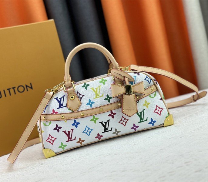 0B9471E8-FBA9-A22F-3BAC-623DAB41DA4C.jpg Louis Vuitton X TM Multicolored East West In White - Image 1
