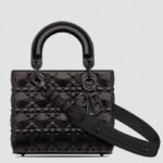 Dior Small Lady Dior My ABCDior Bag Fake in Black Calfskin with Diamond Motif