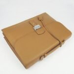 Brown Calf Leather Fake Hermes Sac A Depeches 38cm Briefcase - Image 2