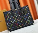 Louis Vuitton X TM Multicolored Onthego MM In Black