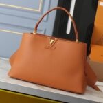 Louis Vuitton Capucines GM Souple Handbag In Cognac Brown