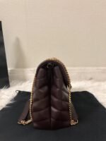 Replica Saint Laurent LouLou Small Chain Bag Burgundy - Image 3