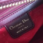 Dior Lady Dior Medium Bag Replica in Bordeaux Lambskin - Image 5