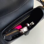 Dior Saddle Bag with Strap Fake in Black Grained Calfskin - Image 5