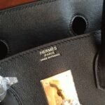 Hermes Birkin 35cm Imitation Designer Bag in Black - Image 2