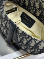 Dior Mini Saddle Bag Fake with Strap in Blue Oblique Jacquard - Image 6