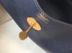 Fake designer Hermes Lindy 26cm handbag in navy blue - Image 5