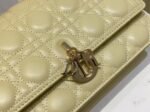 Dior Miss Dior Top Handle Bag Knockoff in Pastel Yellow Cannage Lambskin - Image 2