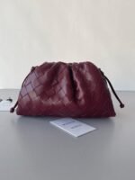 Fake Bottega Veneta Mini Pouch with Strap Bordeaux - Image 4