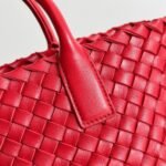 Top Quality Fake Bottega Veneta Cabat Mini Bag In Red Intrecciato Lambskin - Image 6
