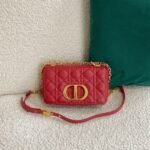 Dior Caro Small Bag Faux in Red - Image 6