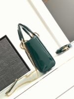 Dior Lady Dior Mini Chain Bag Fake with Chain in Green - Image 3
