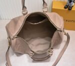 LV Monogram Empreinte Keepall Bandouliere 45 In Tourterelle Gray - Image 4