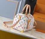LV X TM Multicolored Speedy Bandouliere 25 In White - Image 4