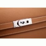 Brown fake designer Hermes Kelly Longue wallet - Image 2