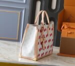 LV X TM Monogram Cherry Canvas Onthego MM In White Style 2 - Image 2