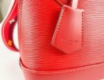 Louis Vuitton Epi Leather Alma BB Handbag In Red With Jacquard Strap - Image 8