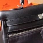 Black Fake Hermes Kelly Lakis 35cm Functional Designer Bag - Image 5