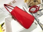 Dior Small Lady Dior Bag Replica in Red Patent Cannage Calfskin - Image 3