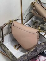 Dior Saddle Bag with Strap Faux in Warm Taupe Grained Calfskin - Image 5