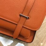 Orange Knockoff Hermes Steve Messenger Bag - Image 4